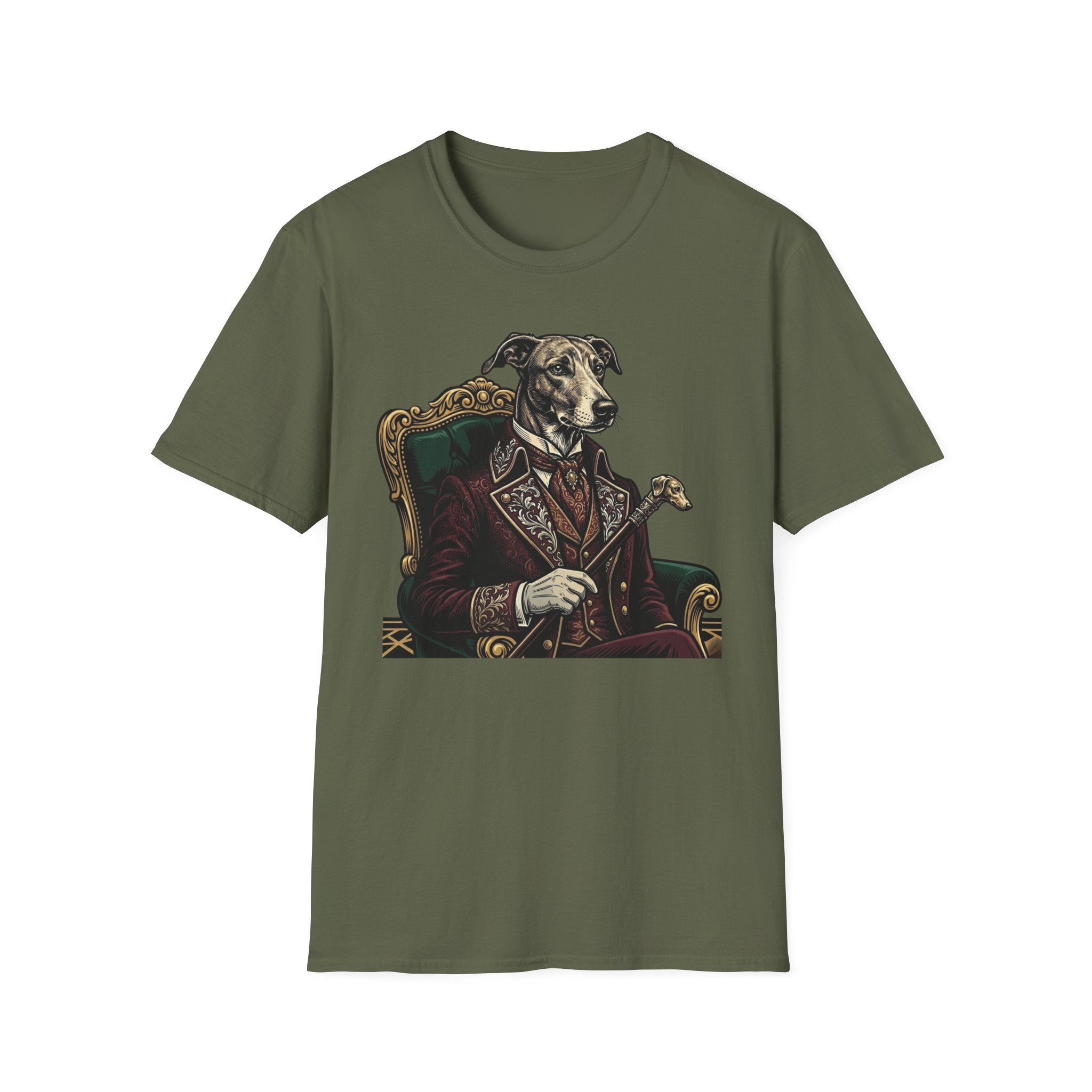 Viscount Wagmore T-Shirt-T-Shirt-luxury-rescue-dog-t-shirt-for-dog-lovers-Military Green-S-Rescue Paws Club