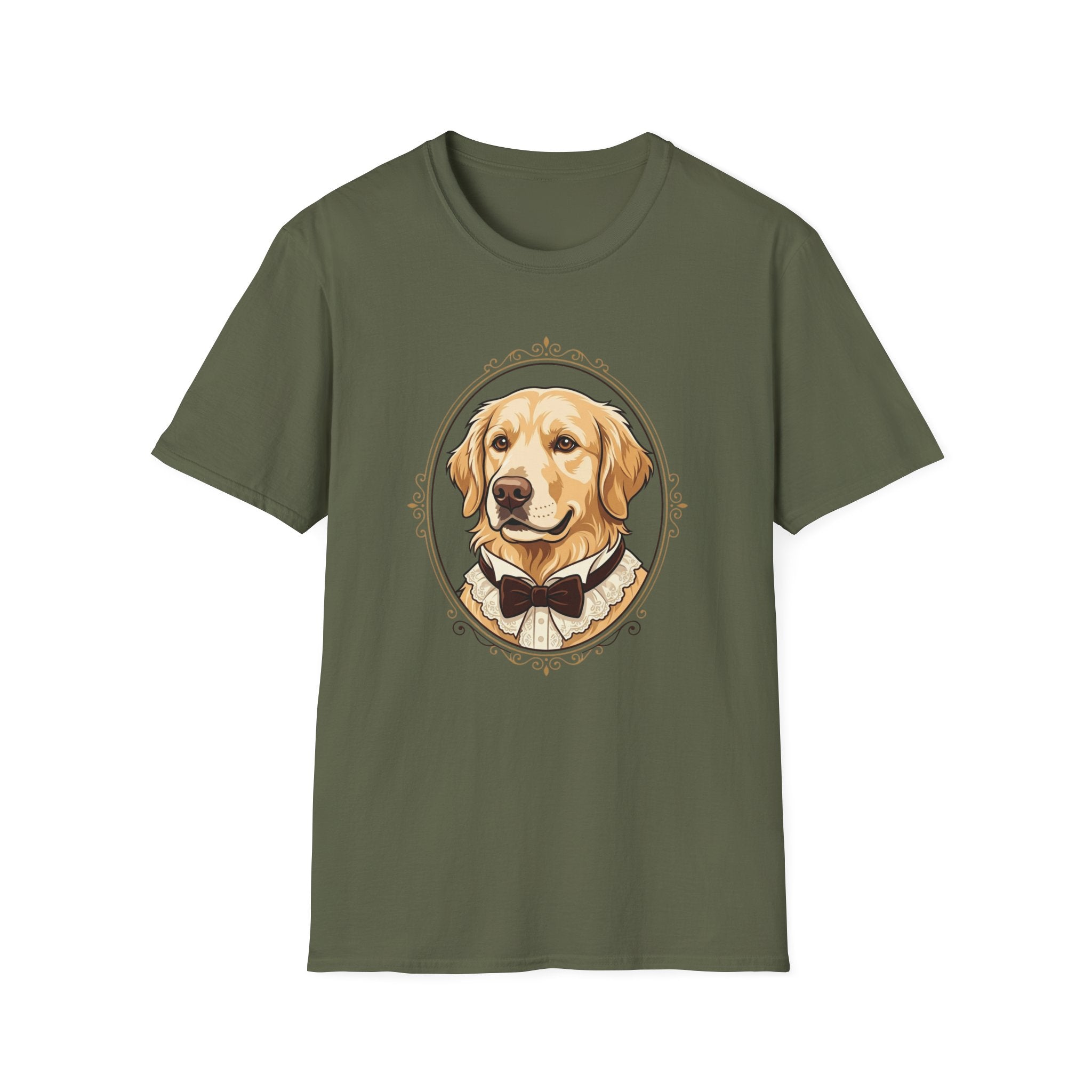 Sir Woofrey T-Shirt-T-Shirt-luxury-rescue-dog-t-shirt-for-dog-lovers-Military Green-S-Rescue Paws Club