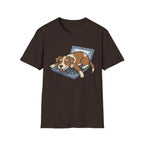 Work From Paw T-Shirt-T-Shirt-luxury-rescue-dog-t-shirt-for-dog-lovers-Dark Chocolate-S-Rescue Paws Club