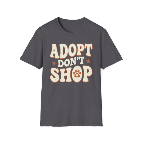 Adopt Dont Shop Rescue Shirt-T-Shirt-luxury-rescue-dog-t-shirt-for-dog-lovers-Charcoal-S-Rescue Paws Club