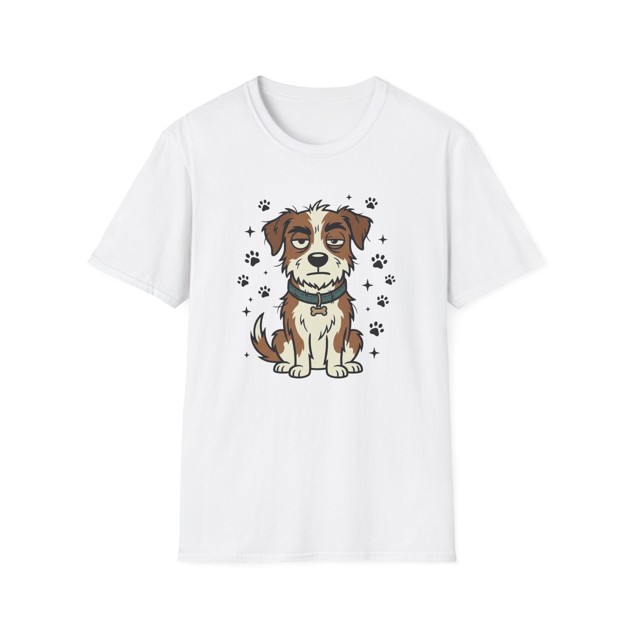 Grumpy Mode ON T-Shirt-T-Shirt-luxury-rescue-dog-t-shirt-for-dog-lovers-White-S-Rescue Paws Club