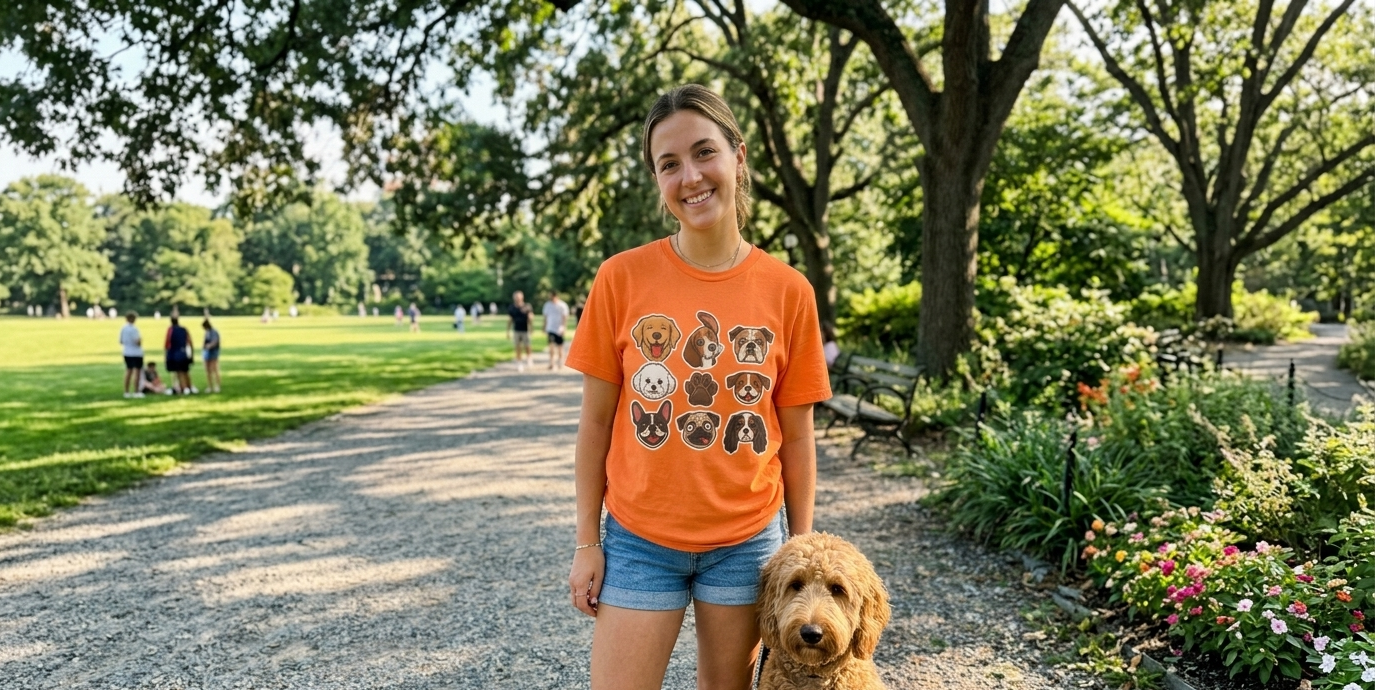 Fur Mom with her Cute Dog
